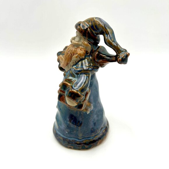 Handmade Glazed Stoneware Old World Santa Figurine 7" - Picture 3 of 8